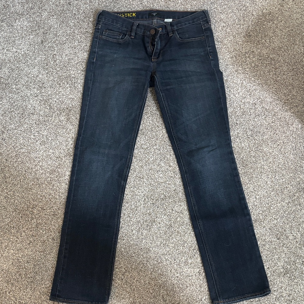 J. Crew Dark Wash Straight-Leg Jeans